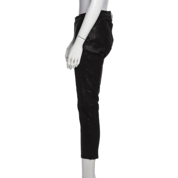 $850 rag & bone Black Lamb Leather Pants - 27 - Picture 2 of 7
